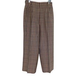 Vintage Ciao Sport 100% Wool Plaid Trousers Women’s 8 High Waist Pleated 80s/90s